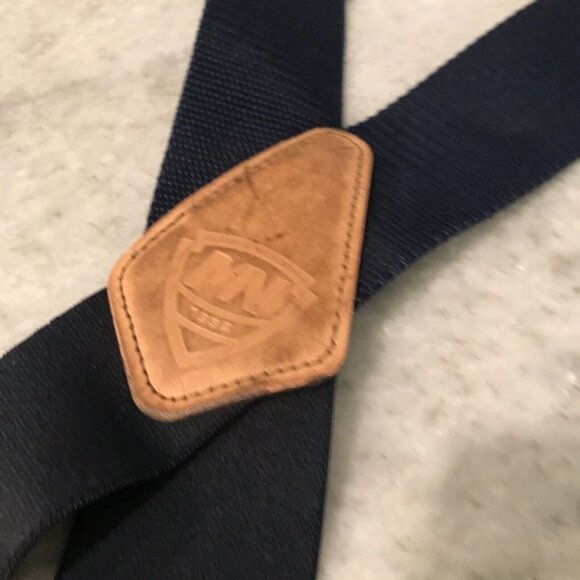 McGuire Nicholas Suspenders Mens Wide Blue Silver Clamps Festival Eclectic Grand - Picture 3 of 6